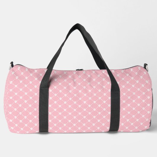 Sac De Sport empreinte pastel rose halloween crâne croisés (Recto)