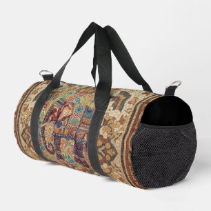 Sac de sport en art motif éléphant antique vintage