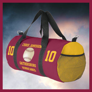 Sac De Sport Équipe de baseball entraîneur Joueur Maroon Gold P