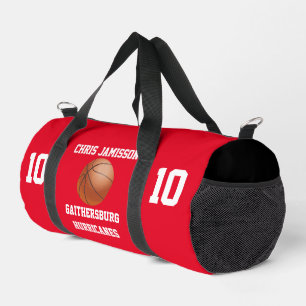 Sac De Sport Équipe de basket-ball entraîneur ou joueur Rouge P