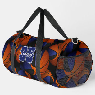 Sac De Sport Équipe de basketball bleu noir couleurs nom du jou