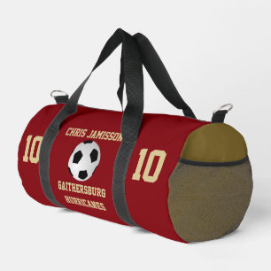 Sac De Sport Équipe de football, entraîneur ou joueur Red Gold
