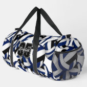 Sac De Sport équipe de volley-ball bleu noir couleurs motif (Coin droit)