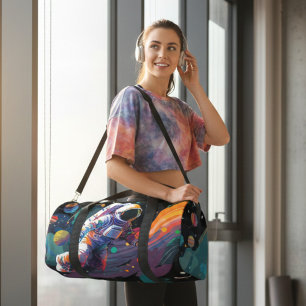 Sac De Sport Espace astronaute moderne coloré Nom personnalisé