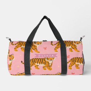 Sac De Sport esthétique personnalisée rose tigre chic branchée 