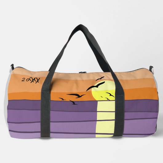 Sac De Sport Été Script & Logo Champ Plein coucher de soleil (Recto)