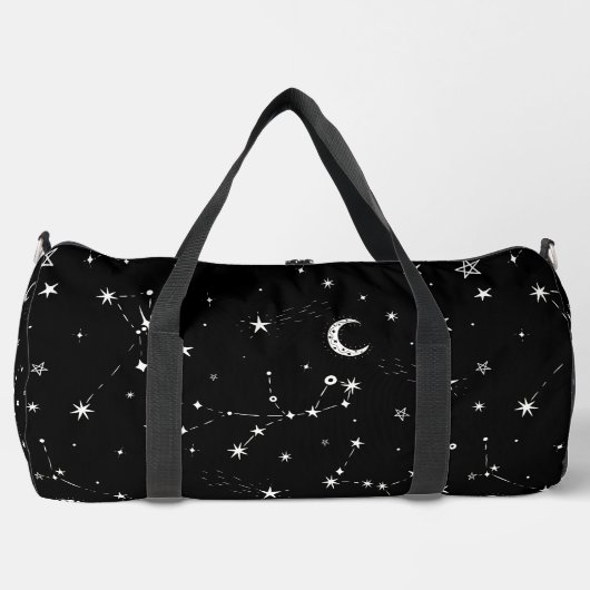 Sac De Sport étoiles lune céleste constellations noir (Recto)