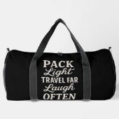 Sac De Sport Évasions de week-end avec une typographie noire él (Verso)