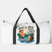 Sac De Sport Exploring Nature: Boy Fishing With a Big Catch (Recto)