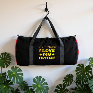 Sac De Sport Expression dorée d'affection pour un pompier coura