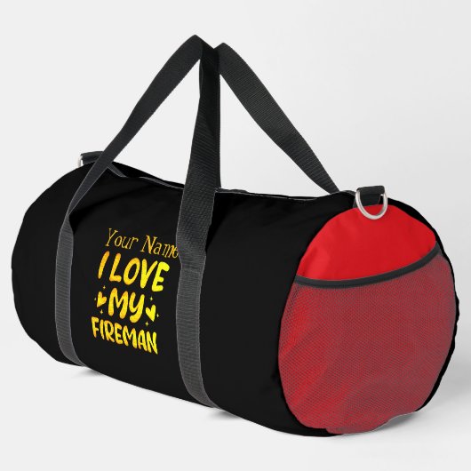 Sac De Sport Expression dorée d'affection pour un pompier coura (Coin droit)