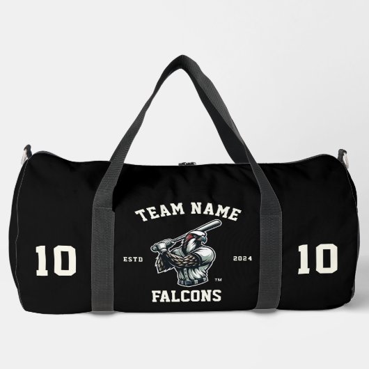 Sac De Sport Falcons "Personnalisables" Baseball (Recto)