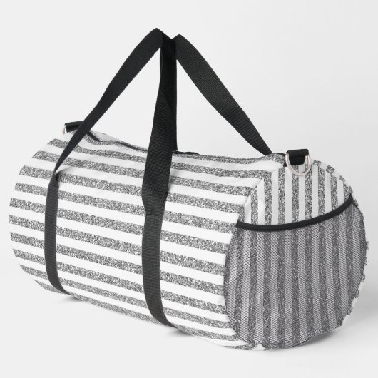 Sac De Sport Faux Parties scintillant en argent (Coin droit)