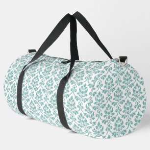 Sac De Sport Feuille Damask Motif Turquoise