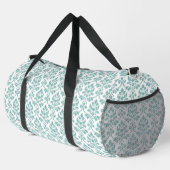 Sac De Sport Feuille Damask Motif Turquoise (Coin droit)