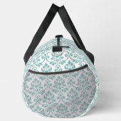 Sac De Sport Feuille Damask Motif Turquoise (Droite)