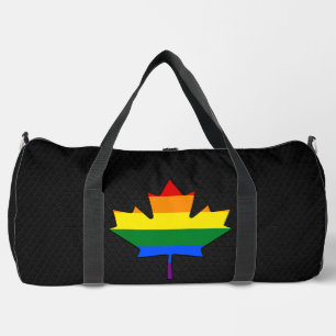Sac De Sport Feuille d'érable de fierté arc-en-ciel