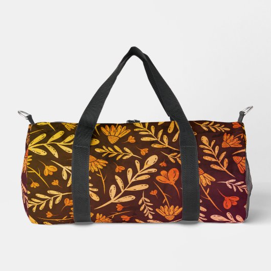 Sac De Sport Feuilles et fleurs d'automne (Recto)