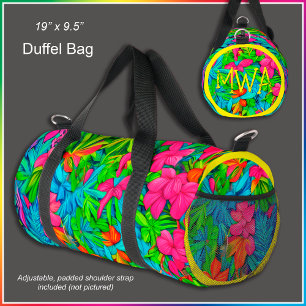 Sac De Sport [Feuilles tropicaux] Botanique Floral Imprimer Mon
