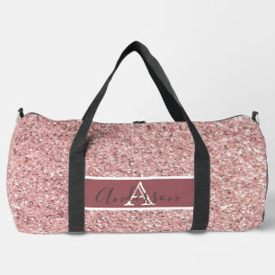Sac De Sport Fille Rose Parties scintillant or étincelles Nom d