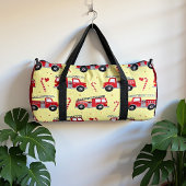 Sac De Sport Fire Truck Candy Cane Personalized