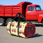 Sac De Sport Fire Truck Candy Cane Personalized
