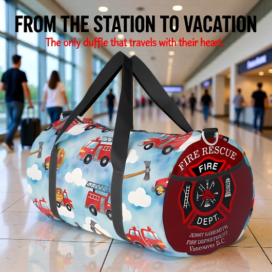 Sac De Sport Fire Truck Clouds 