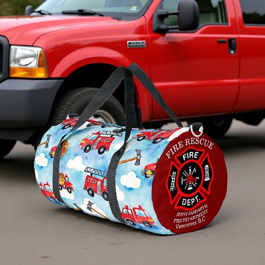 Sac De Sport Fire Truck Clouds