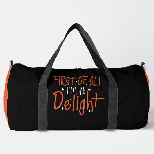 SAC DE SPORT FIRST OF ALL IM A DELIGHT (Recto)