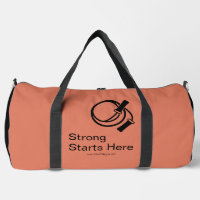 Fitness Motto Fort Commence Ici Orange Noir