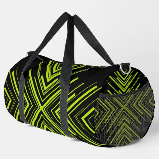 Sac De Sport Flèches en Lime vert et noir (Coin droit)