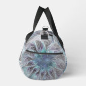 Sac De Sport Fleur Abstraite Fractale Moderne Avec Bleu (Droite)
