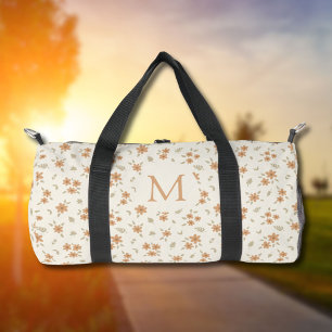 Sac De Sport Fleur Bohème Florale Ditsy Beige Monogramme Fille