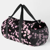 Sac De Sport Fleur de cerisier rose noire (Coin droit)