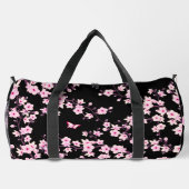 Sac De Sport Fleur de cerisier rose noire (Verso)