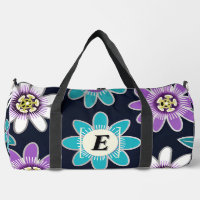 Fleur de passion Monogramme sur mesure Floral Gran