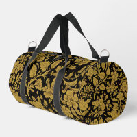 Fleur d'or antique Motif noir indien Laqué