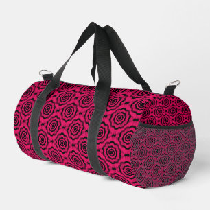 Sac De Sport Fleur noire framboise Motif sans couture