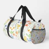 Sac De Sport Fleur sauvage aquarelle orange vert (Coin droit)