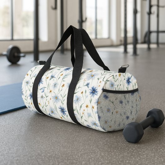 Sac De Sport Fleur sauvage couleur bleu violet