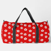 Sac De Sport Fleurs blanches en rouge (Recto)