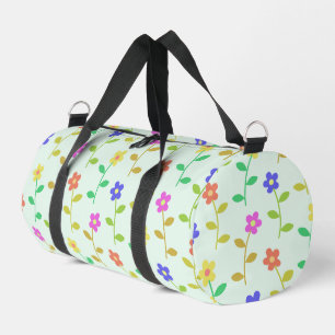 Sac De Sport Fleurs colorées, Motif Floral, Verdure, Boho