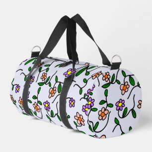Sac De Sport Fleurs Colorées, Motif Floral, Verdure, Boho