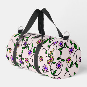 Sac De Sport Fleurs colorées, Motif Floral, Verdure, Boho