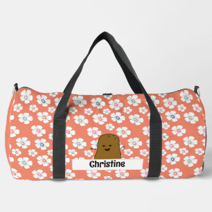 Sac De Sport Fleurs de marguerite saumon rose brun pomme de ter