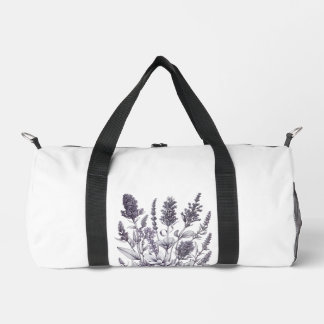 Sac De Sport Fleurs noires et blanches