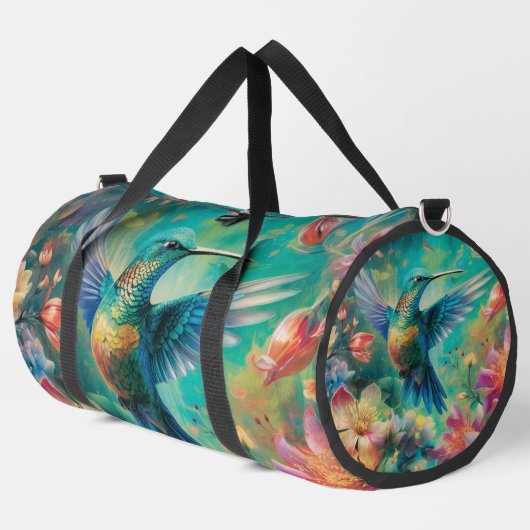 Sac De Sport Fleurs tropicales des colibris (Coin gauche)