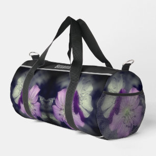 Sac De Sport Fleurs violettes Couleur partielle Personnalisée