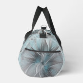 Sac De Sport Floral Fractal Moderne Fleur Abstrait gris bleu (Droite)