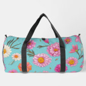 Sac De Sport Floral orange rose blanc floral turquoise (Verso)